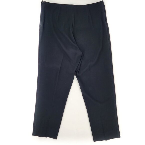 MARINA RINALDI Max Mara Black Crepe Dress Pants Side Zip - Picture 2 of 4